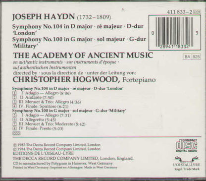 Haydn Symphonies No.104 London & No.100 Military