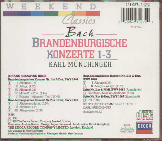 Brandebourgische Konzerte 1-3