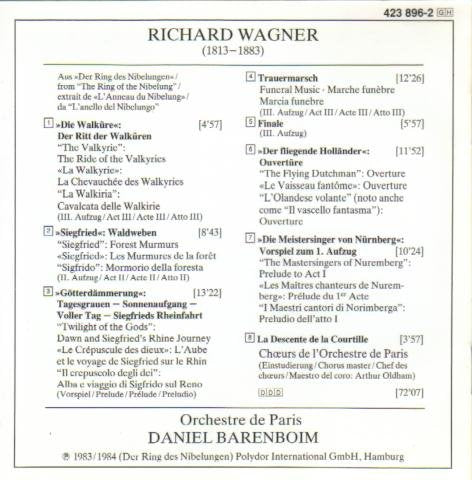 Orchestre De Paris Daniel Barenboim