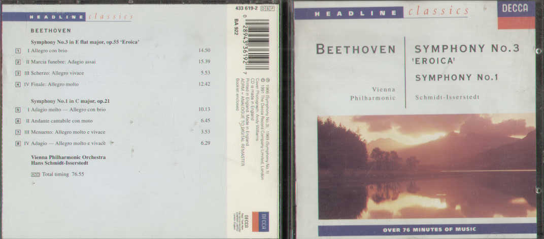 Symphonies 3 Eroica & 1