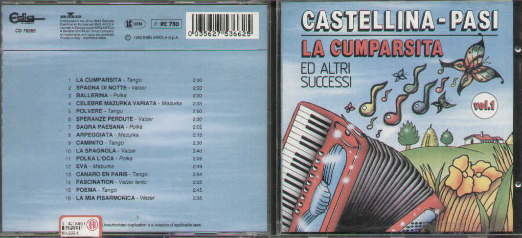 La Cumparsita Ed Altri Successi Vol.1