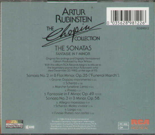 The Sonatas & Fantasie In F Minor