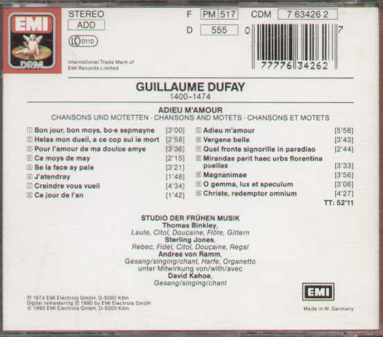 Adie M'amour Chanson & Motets I