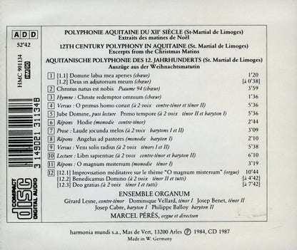 Polyphonie Aquitaine Du 12 Siecle Saint Martial De Limoges