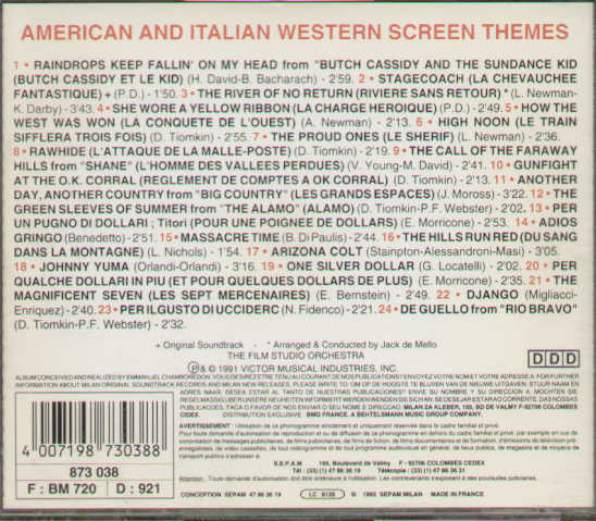 American & Italian Western Screen Themes