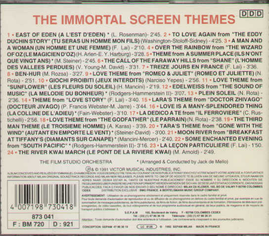 The Immortal Screen Themes