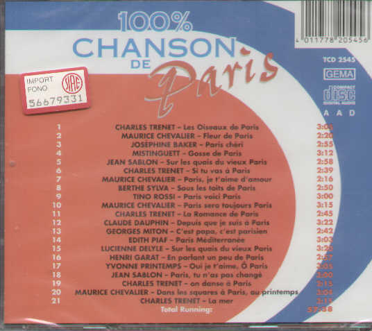 100% Chanson De Paris