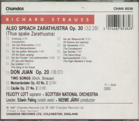 Strauss Also Sprach Zarathustra /Don Juan