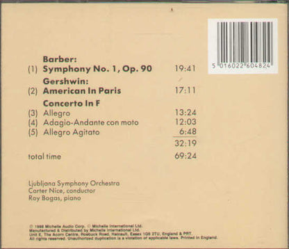 Gershwin American In Paris/Concerto In F Barber Symphony N.1