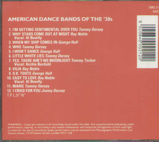 American Dance Bands Of 30