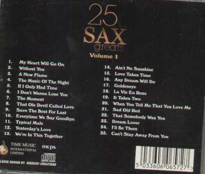 25 Sax Greats Volume 1