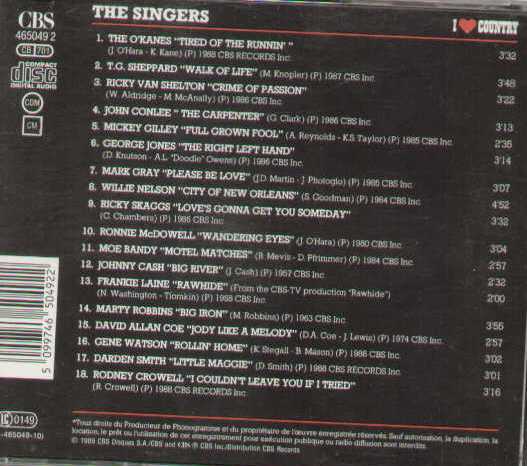 1 Hour Of Country The Singers