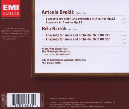 Bartok Dvorak Violin Concertos