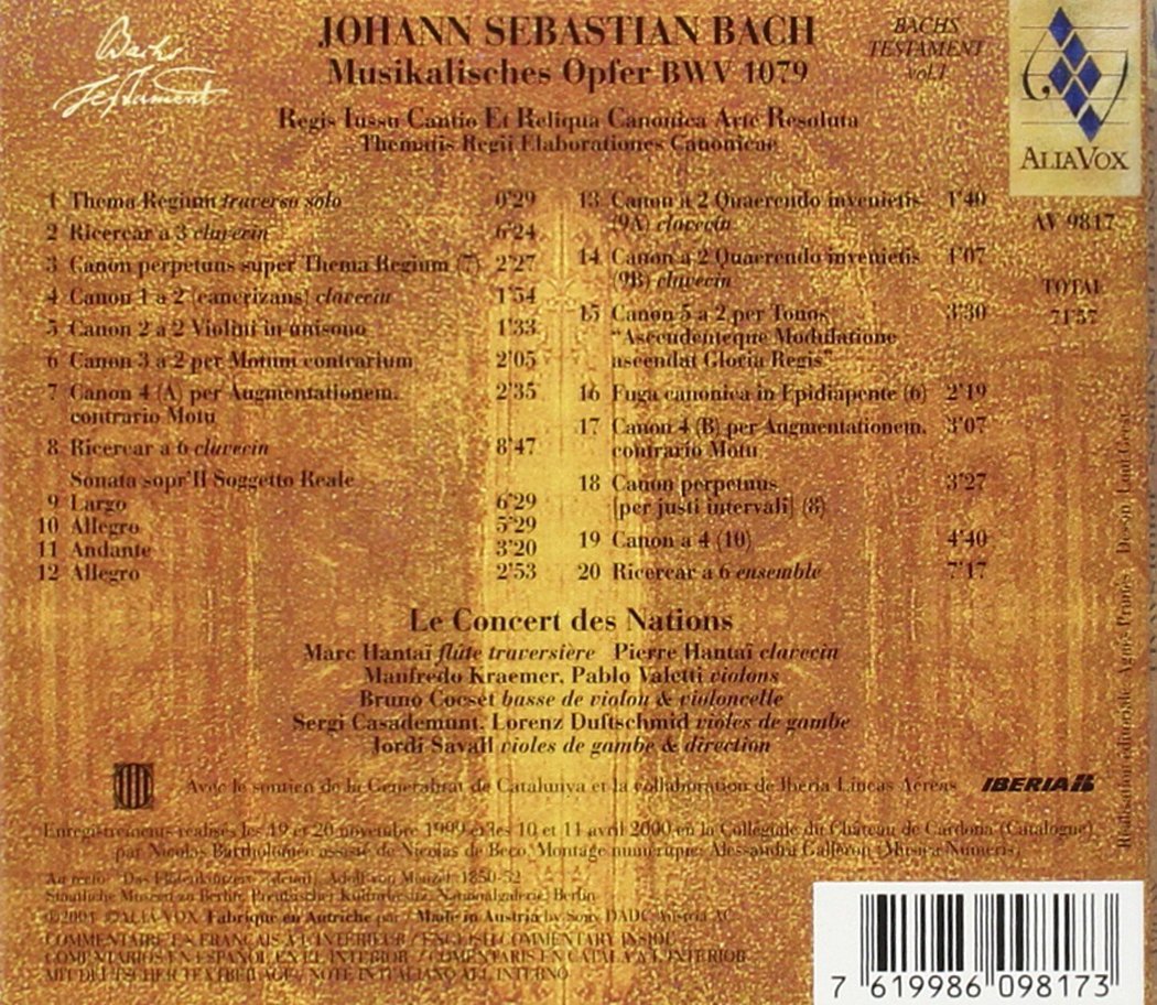 Musikalisches Opfer Bwv 1079