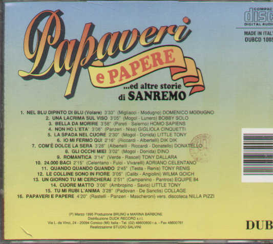 Papaveri E Papere Ed Altre Storie Di Sanremo