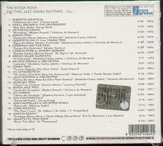 The Bossa Nova Exciting Jazz Samba Rhythms Vol.1