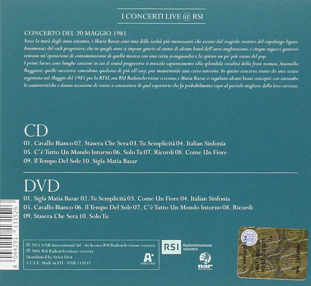 Concerto Live Rsi 20 Maggio 1981 Cd+Dvd
