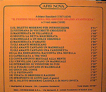 Il Festino Nella Sera Del Giovedi Grasso Avanti Cena