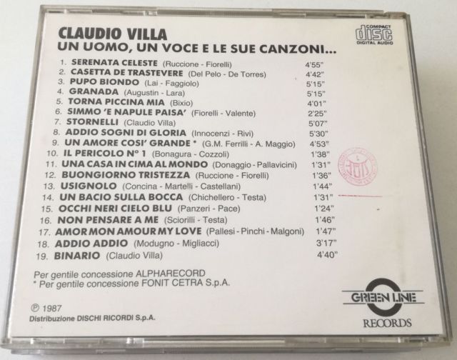 Un Uomo Una Voce E Le Sue Canzoni