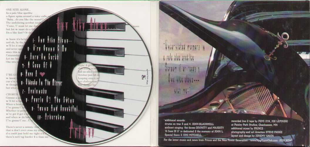 One Nite Alone Solo Piano And Voice By Prince