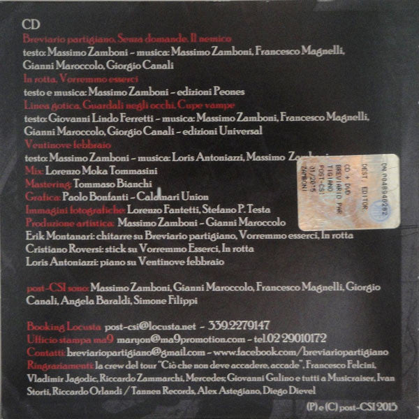 Breviario Partigiano Cd+Dvd Boxset Limited Edition