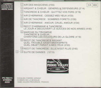 Campra Tancrede Opera Exxtracts