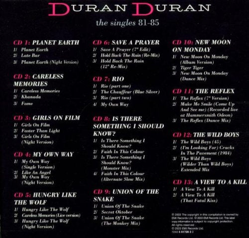 The Singles 81 85 Boxset 13Cds