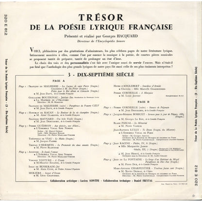 Tresor De La Poesie Lyrique Francaise