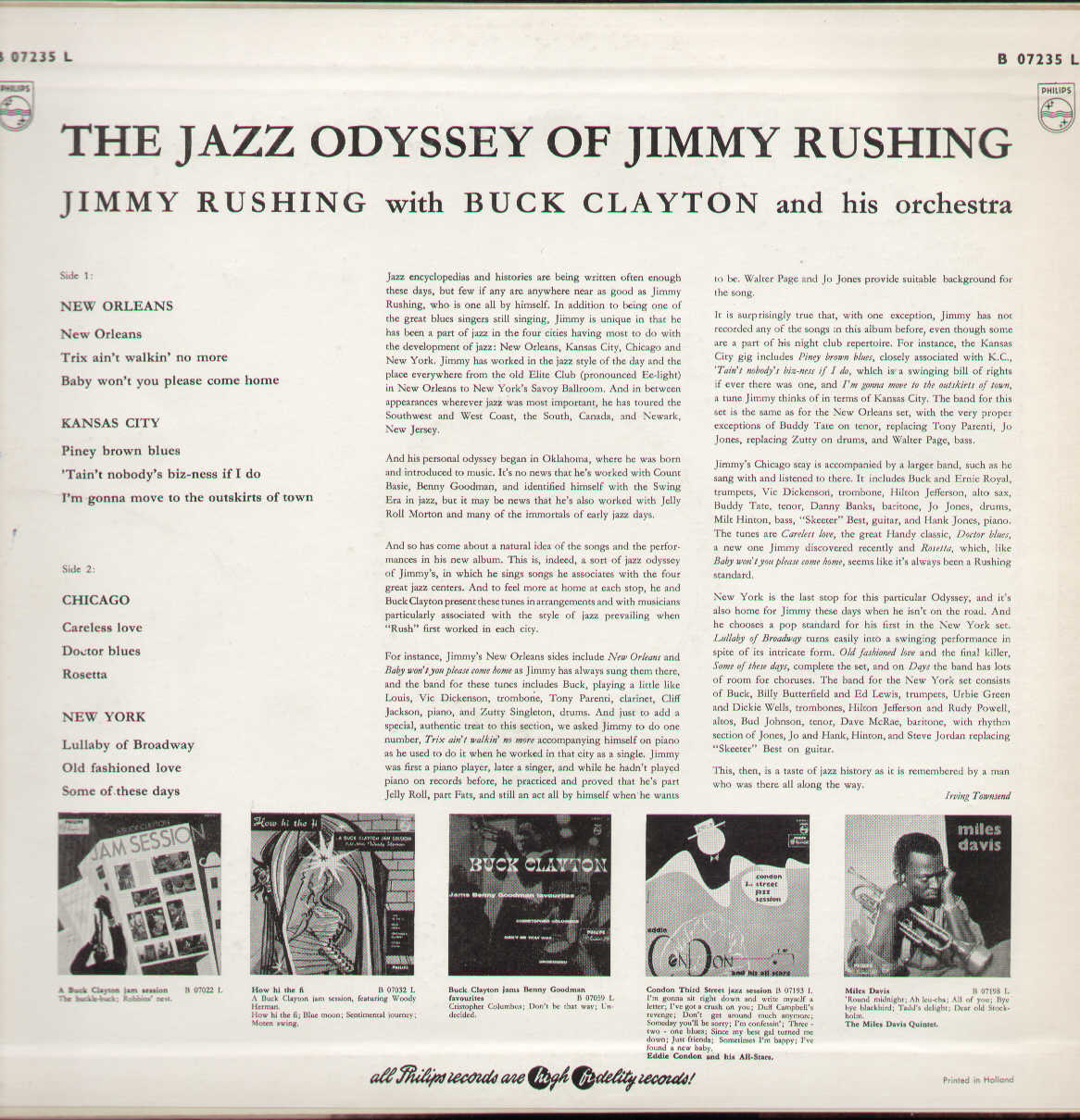 The Jazz Odyssey Of Jimmy Rushing