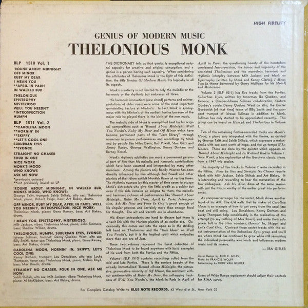 Genius Of Modern Music Volume 1