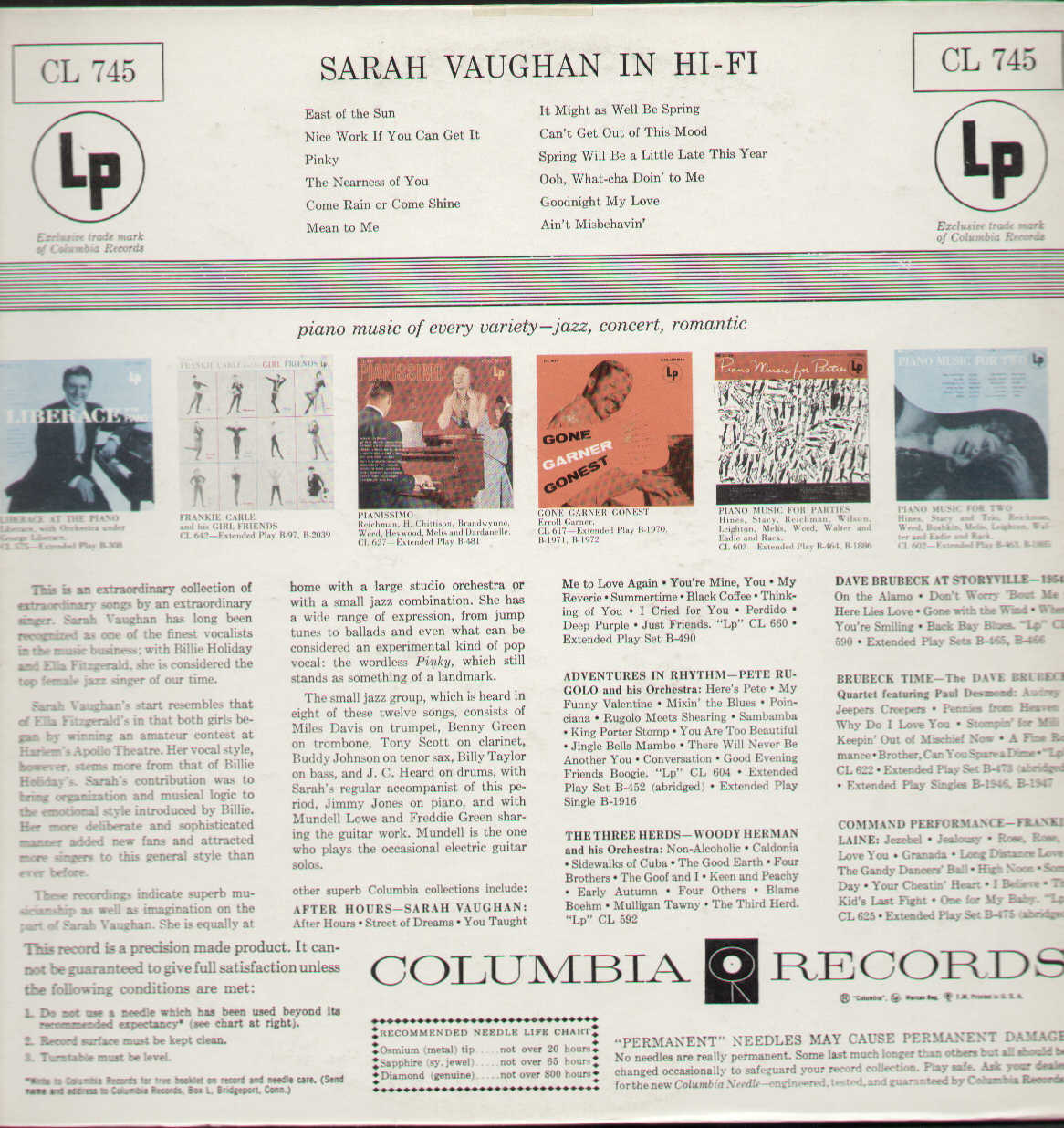Sarah Vaughan In Hi-Fi