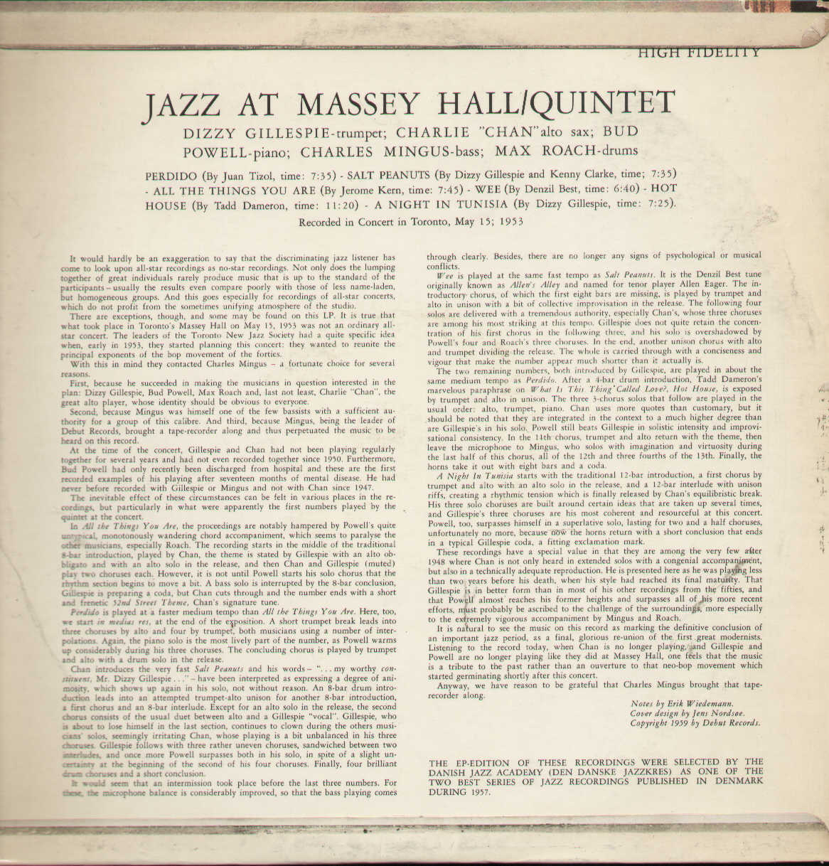 Jazz At Massey Hall