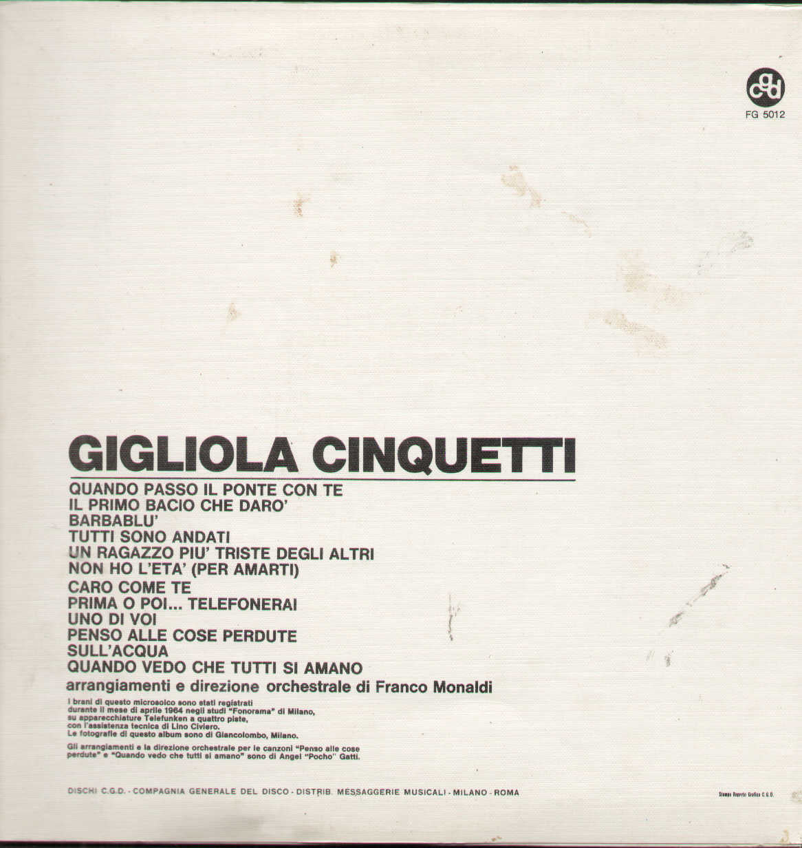 Gigliola Cinquetti Fg5012