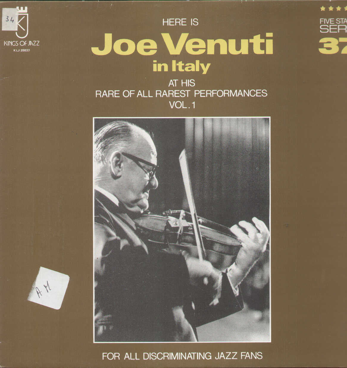 Here Is Joe Venuti In Italy At His Rare Of All Rarest ..