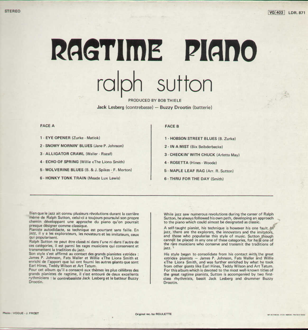 Ragtime Piano