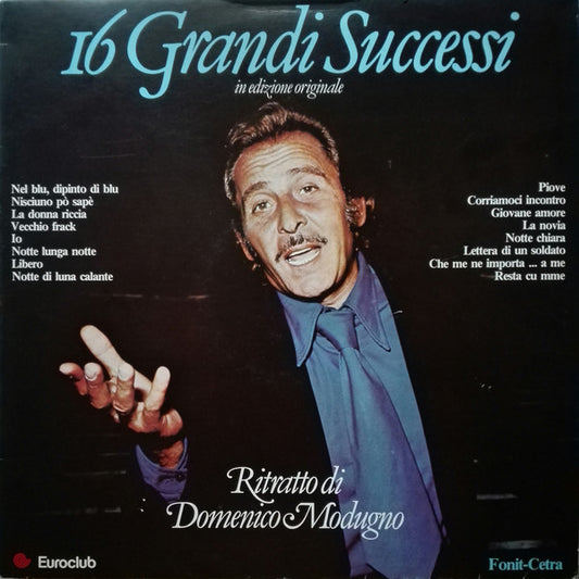 Ritratto Di Domenico Modugno 16 Grandi Successi..