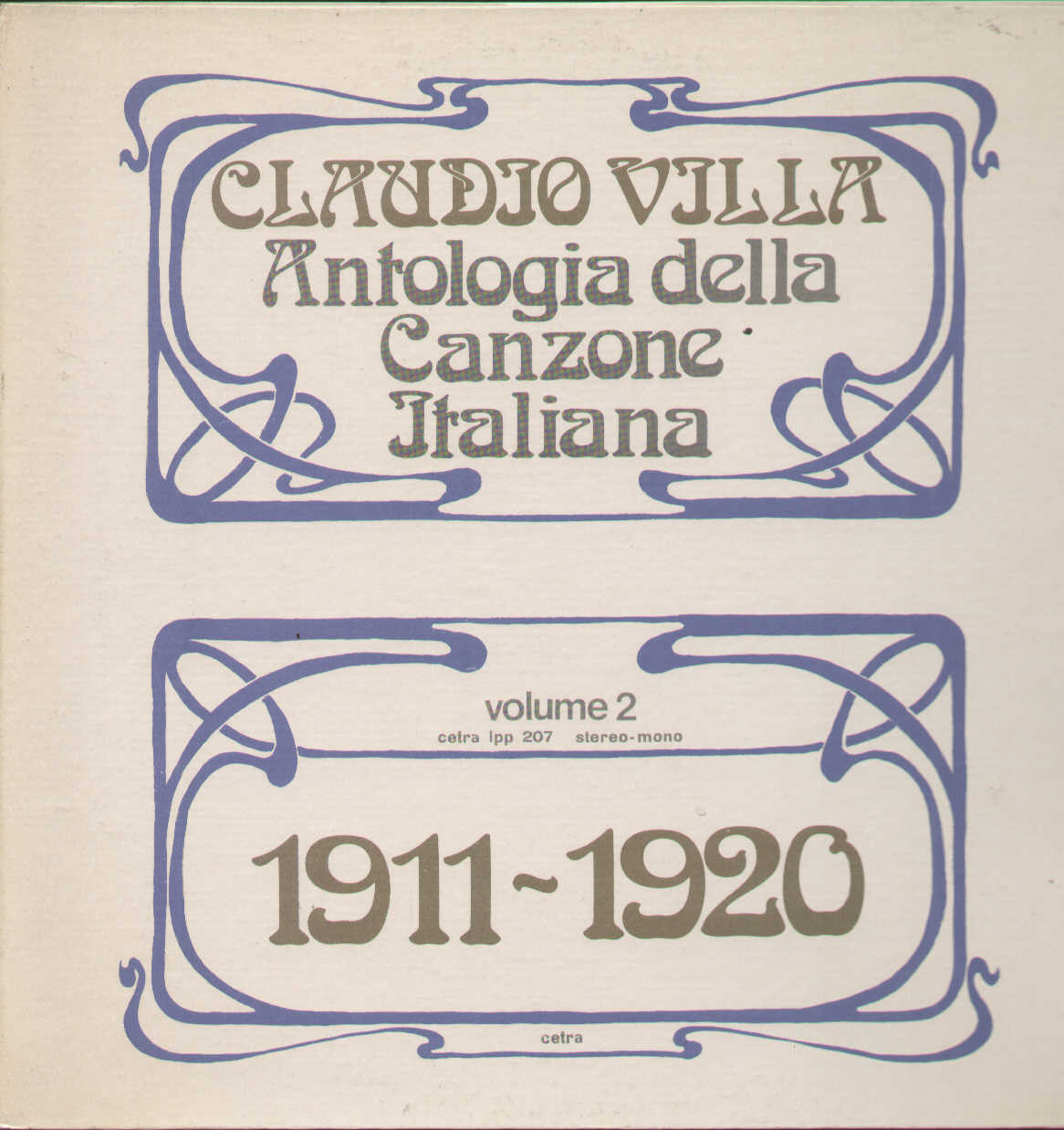 Antologia Della Canzone Italiana Volume 2 1911-1920
