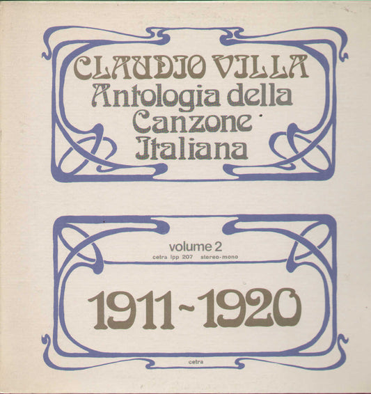 Antologia Della Canzone Italiana Volume 2 1911-1920