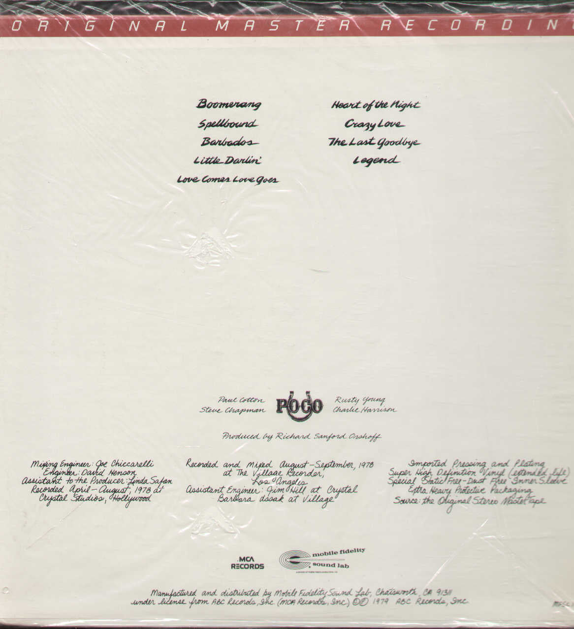 Legend Limited Edition Original Master Recording
