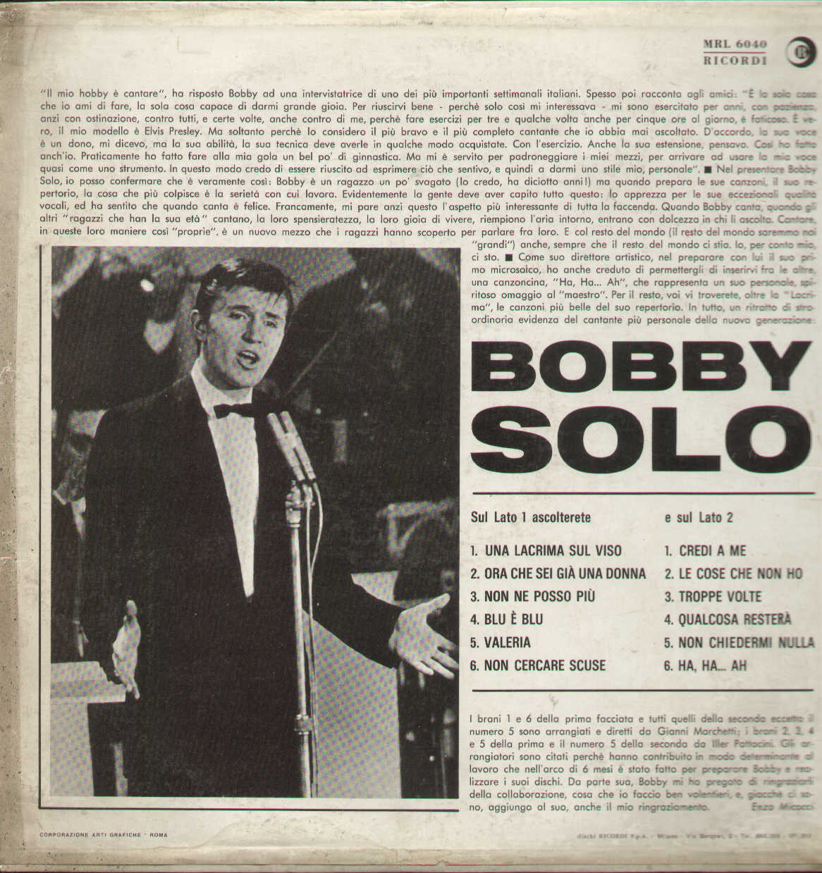 Bobby Solo Mrl6040