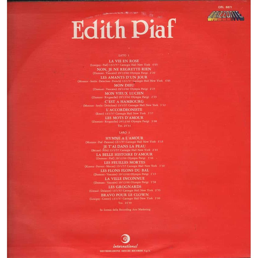Edith Piaf Orl8871