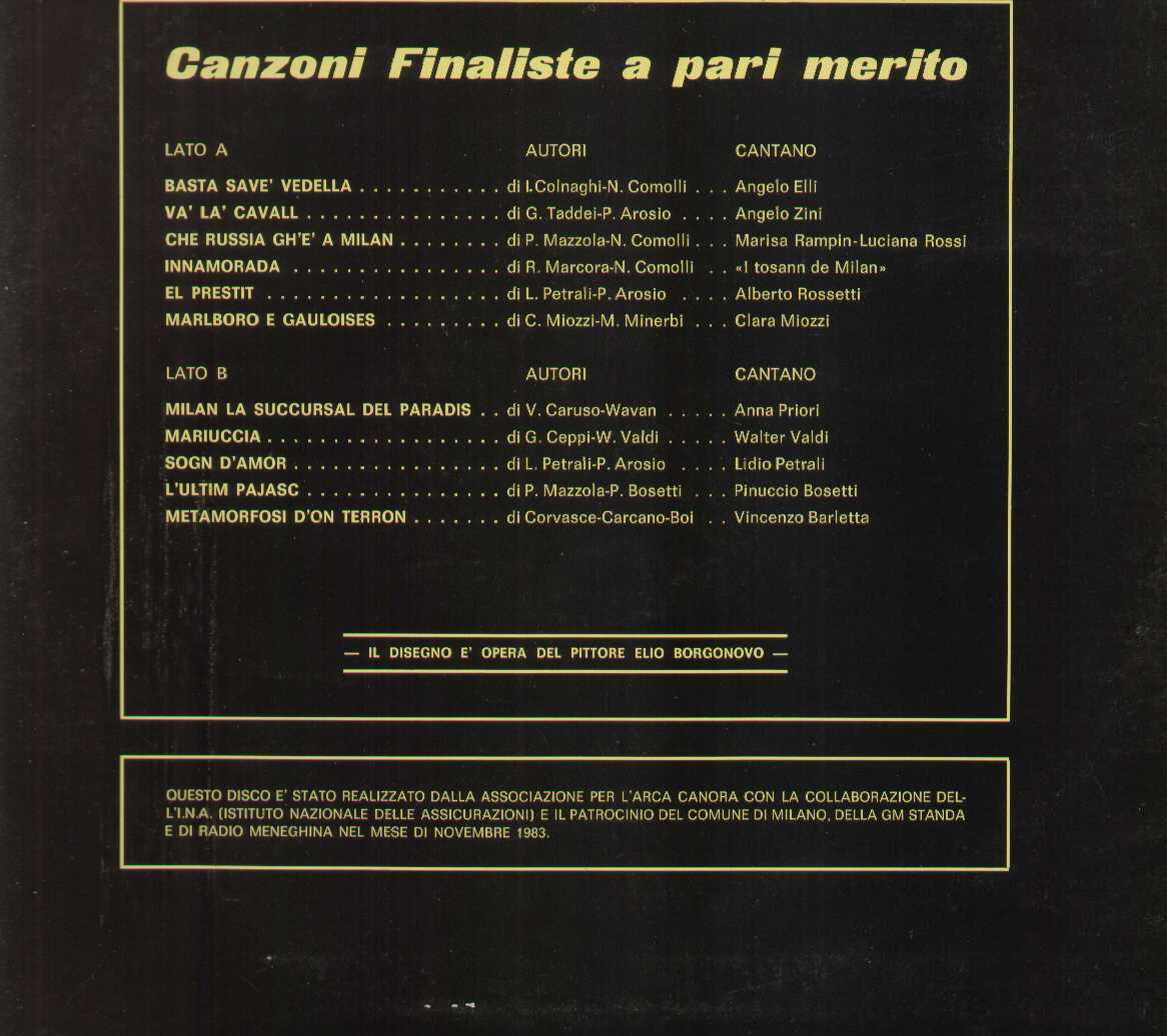 1° Festival Della Canzone Meneghina