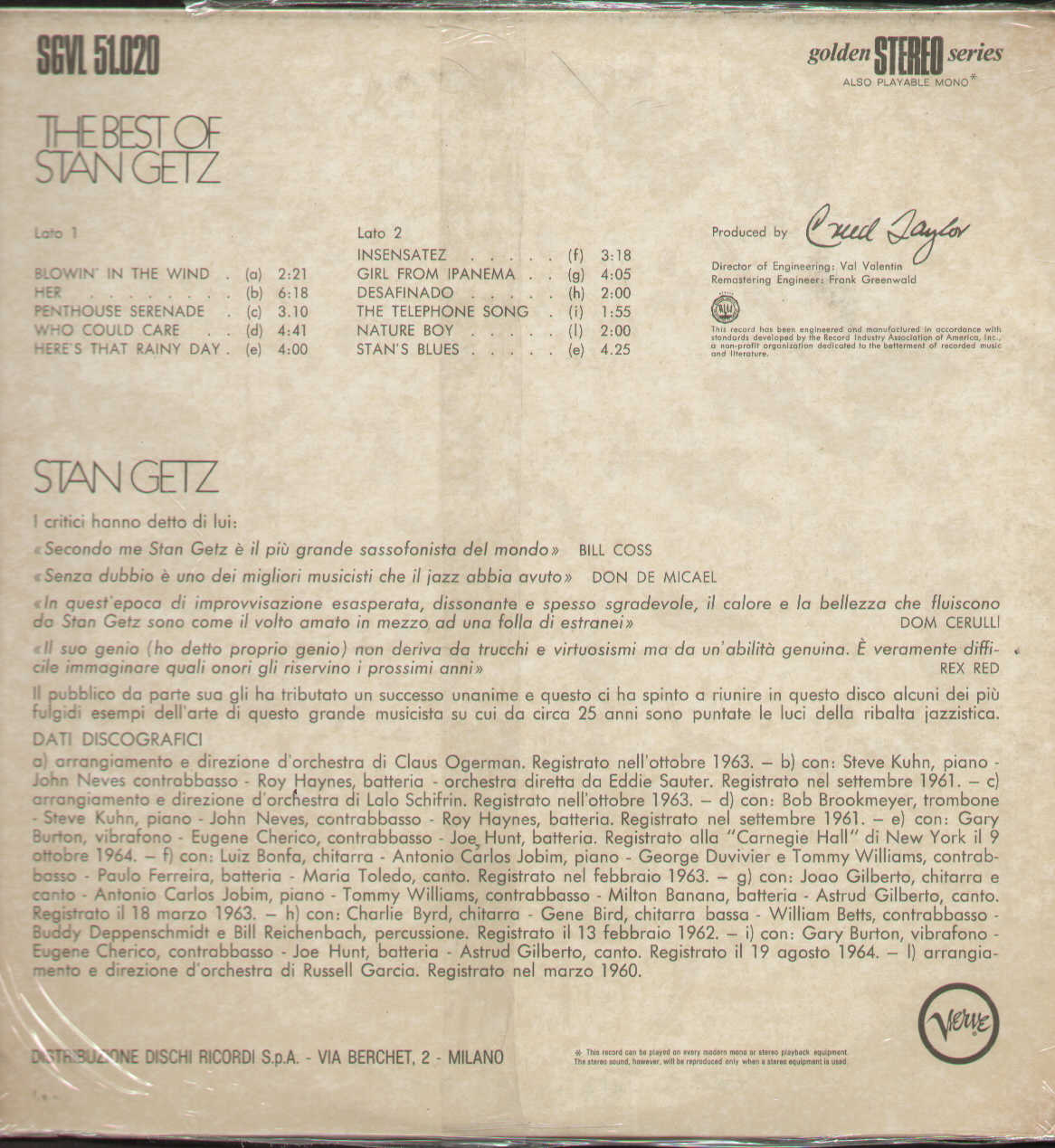 The Best Of Stan Getz