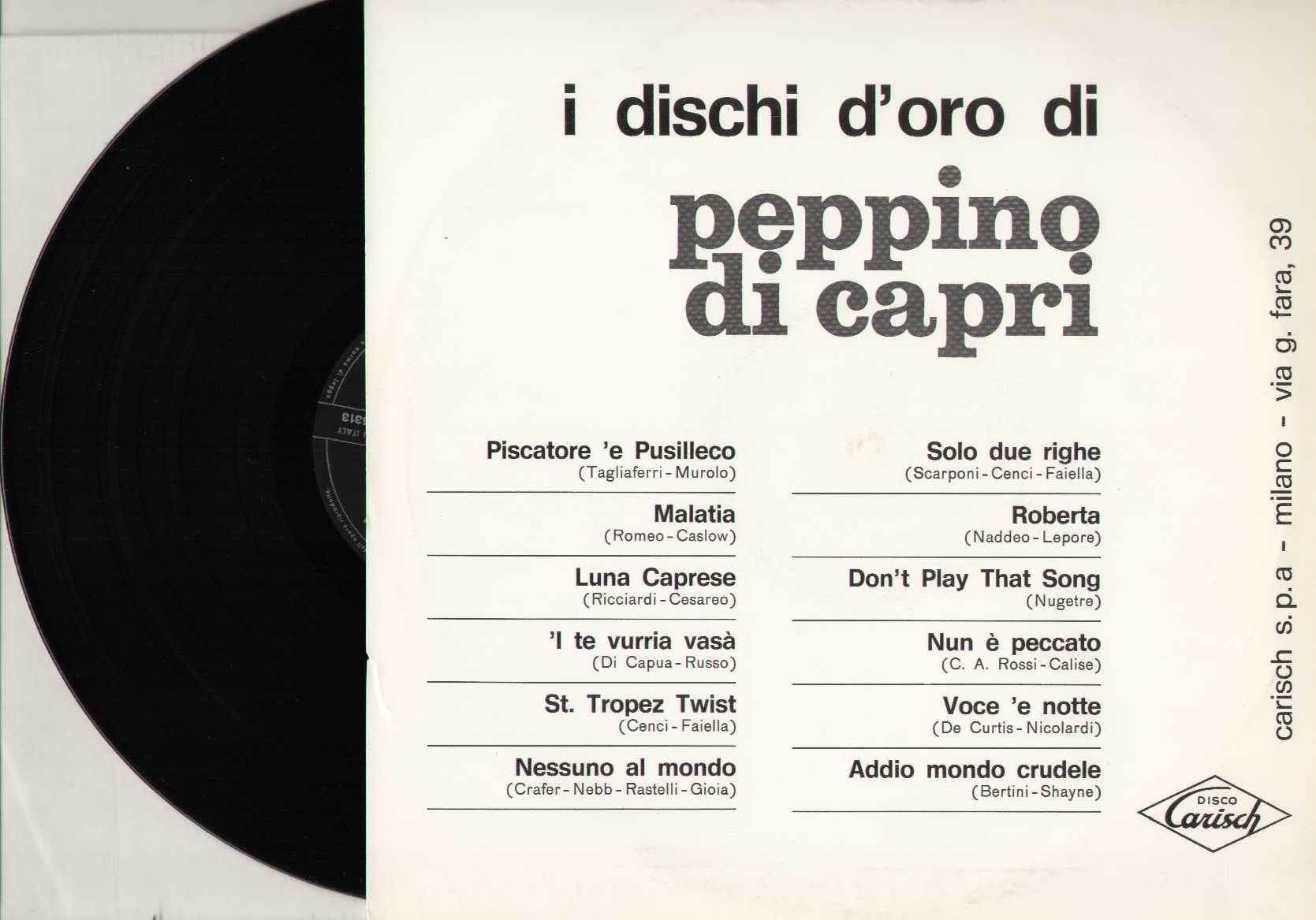 I Dischi D'oro Di Peppino Di Capri