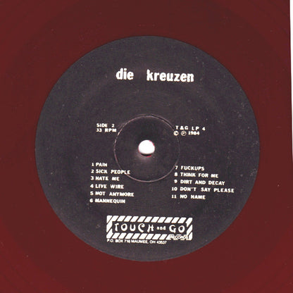 Die Kreuzen T&Glp4 Maroon Vinyl