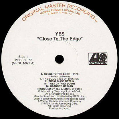 Close To The Edge Original Master Recording