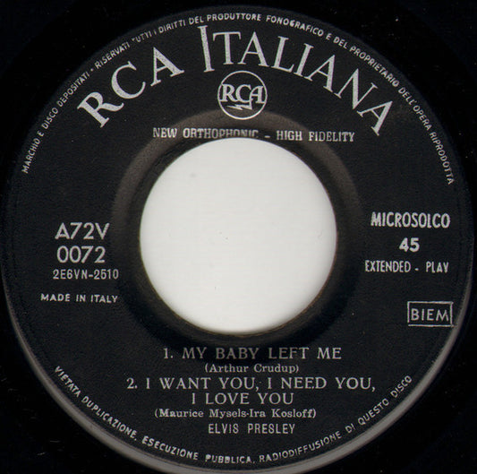 My Baby Left Me / I Want You I Need You I Love You / ..