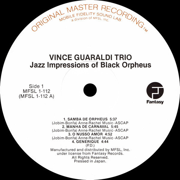 Jazz Impressions Of Black Orpheus Original Master Recording